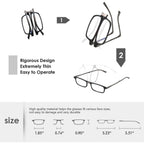 Buy now SKYOAK Evolved Folding Reading Glasses For Women Men Blue Light Blocking Anti UV Eyestrain Foldable Portable Compact Readers with Flat Hard Case Pocket Computer glasses 1.5 BLACK at indiglob india