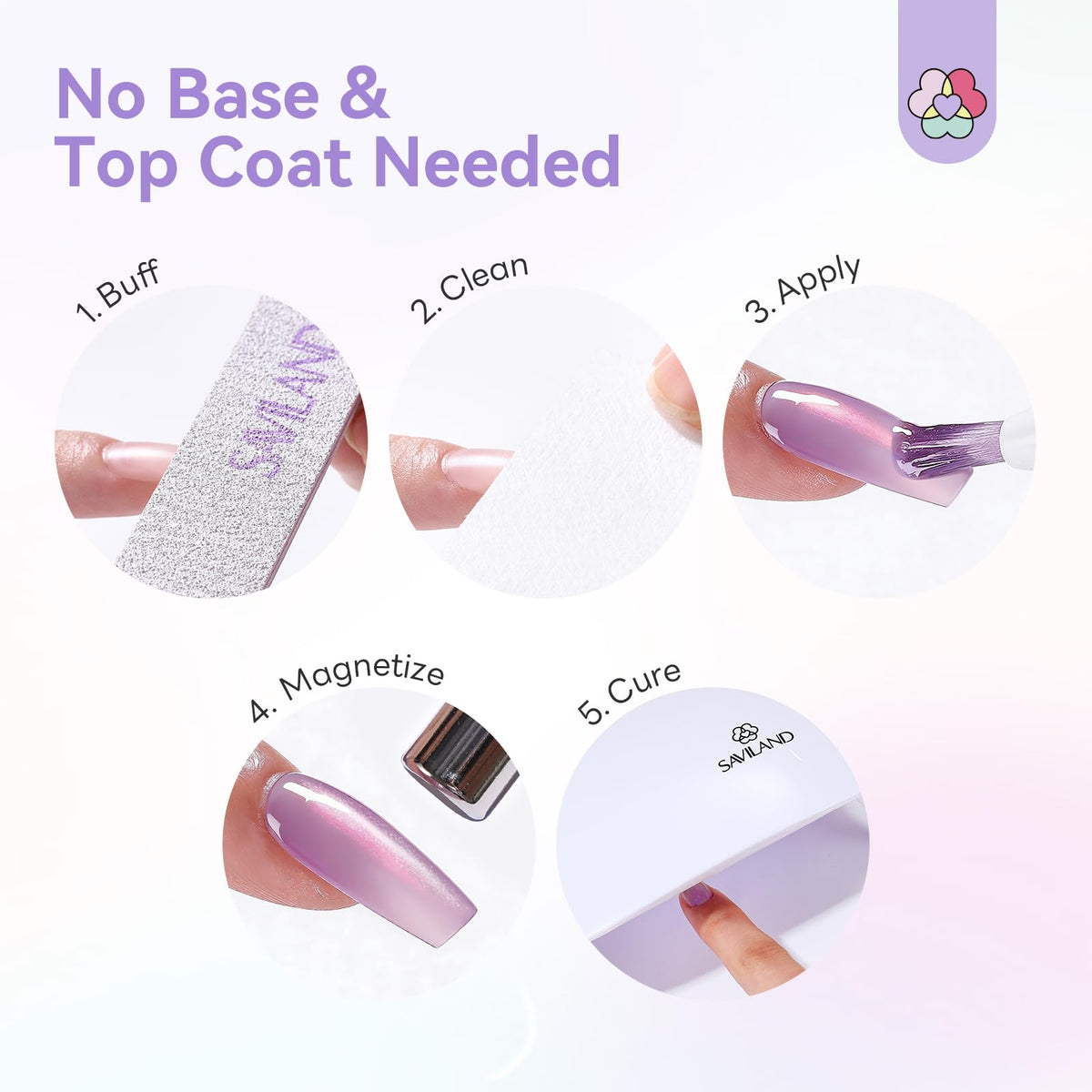 SAVILAND One-Step Gel Nail Polish Pens S: Easy application with no base or top coat needed. Available for online order.