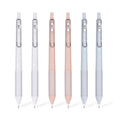 6pcs Gel Pen set, Black Ink Pens 0.18mm /0.28mm / 0.38mm Ultra Fine point Smooth Writing Pens with Silicone Grip, Retractable Cute Pens for Journaling NoteTaking sketching drawing stationery