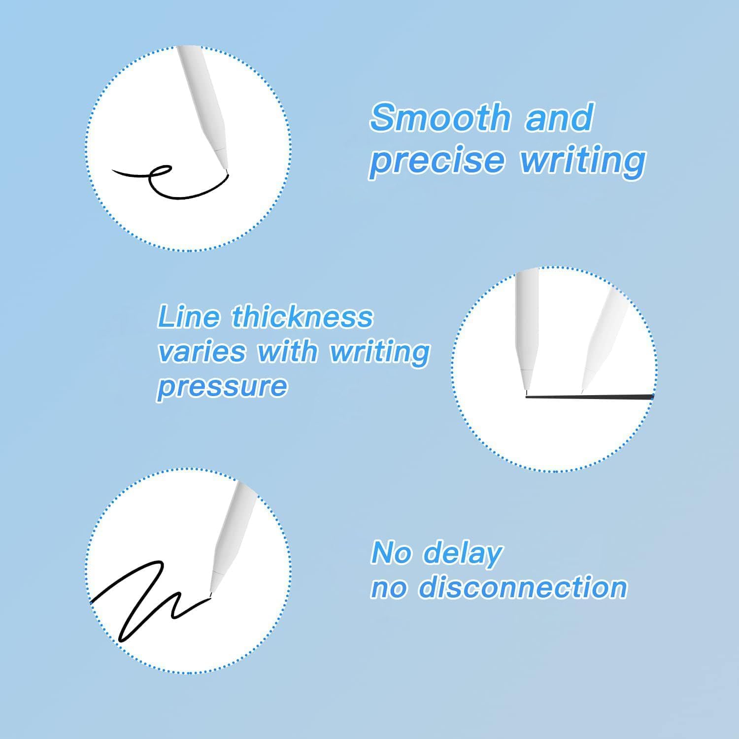 Buy now Replacement Tips Compatible with Apple Pencil 2 Gen ipad Pro Pencil - iPencil Nib for ipad Pencil 1 st/Pencil 2 Gen (3 Pack-White) at indiglob india