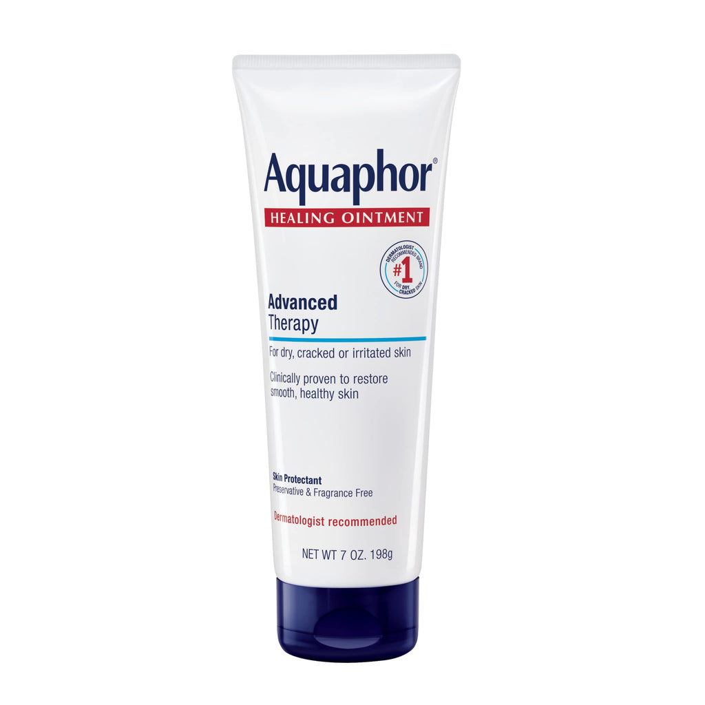 Aquaphor Advanced Therapy Healing Ointment, Skin Protectant, 7 OZ | Clinically Proven Skin Protectant Moisturizer for Cracked, Irritated or Dry Skin Relief, Dye and Fragrance Free