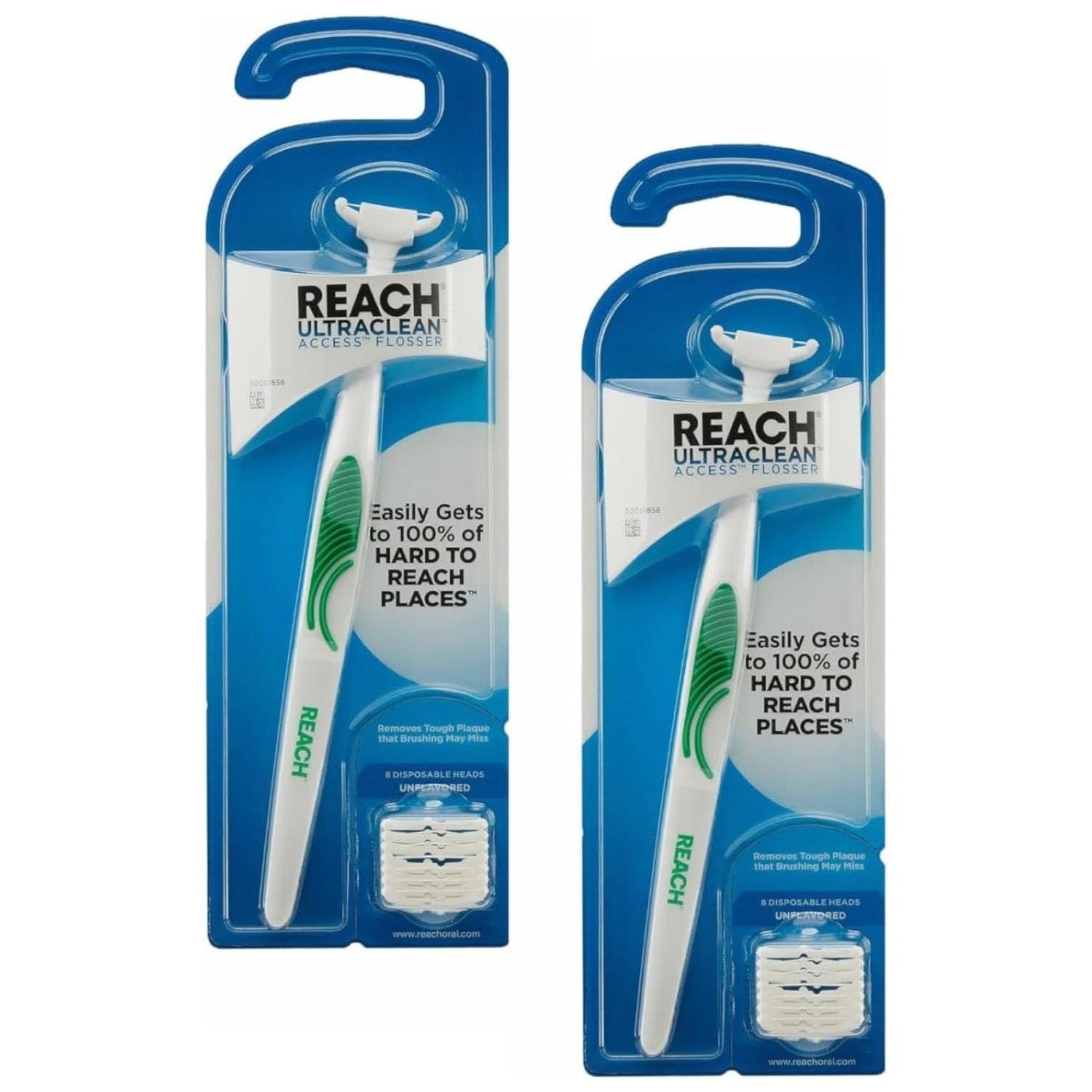 Buy now REACH Ultraclean Access Flosser + 8 Refill Dental Flosser Heads, Oral Care and Hygiene (Pack of 2) at indiglob india