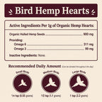 Hemp Well Organic Hemp Hearts –Reduces Feather Plucking, Promotes Relaxation, Immune Support, Organically Sourced, USA Grown, GMO Free – 1 Pound Bag