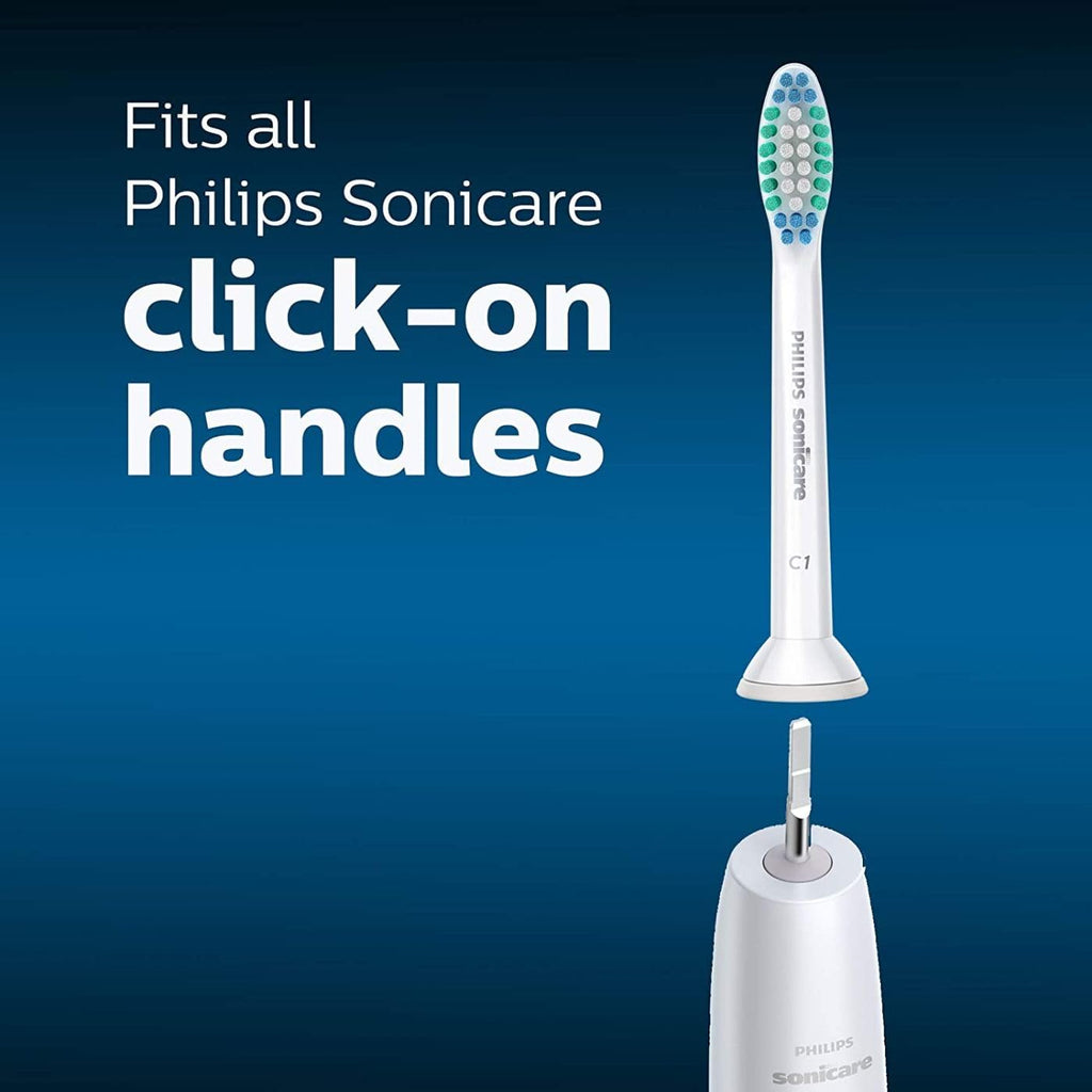 Buy now Philips Sonicare Genuine Simply Clean Replacement Toothbrush Heads, 2 Brush Heads, White, HX6012/04 at indiglob india