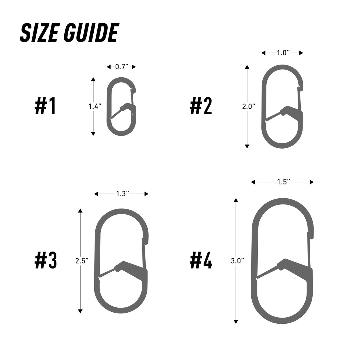 Nite IZE GS1-11-2R6 G-Series Dual Chamber Carabiner, Size #1,Stainless Steel, 2 Count (Pack of 1)