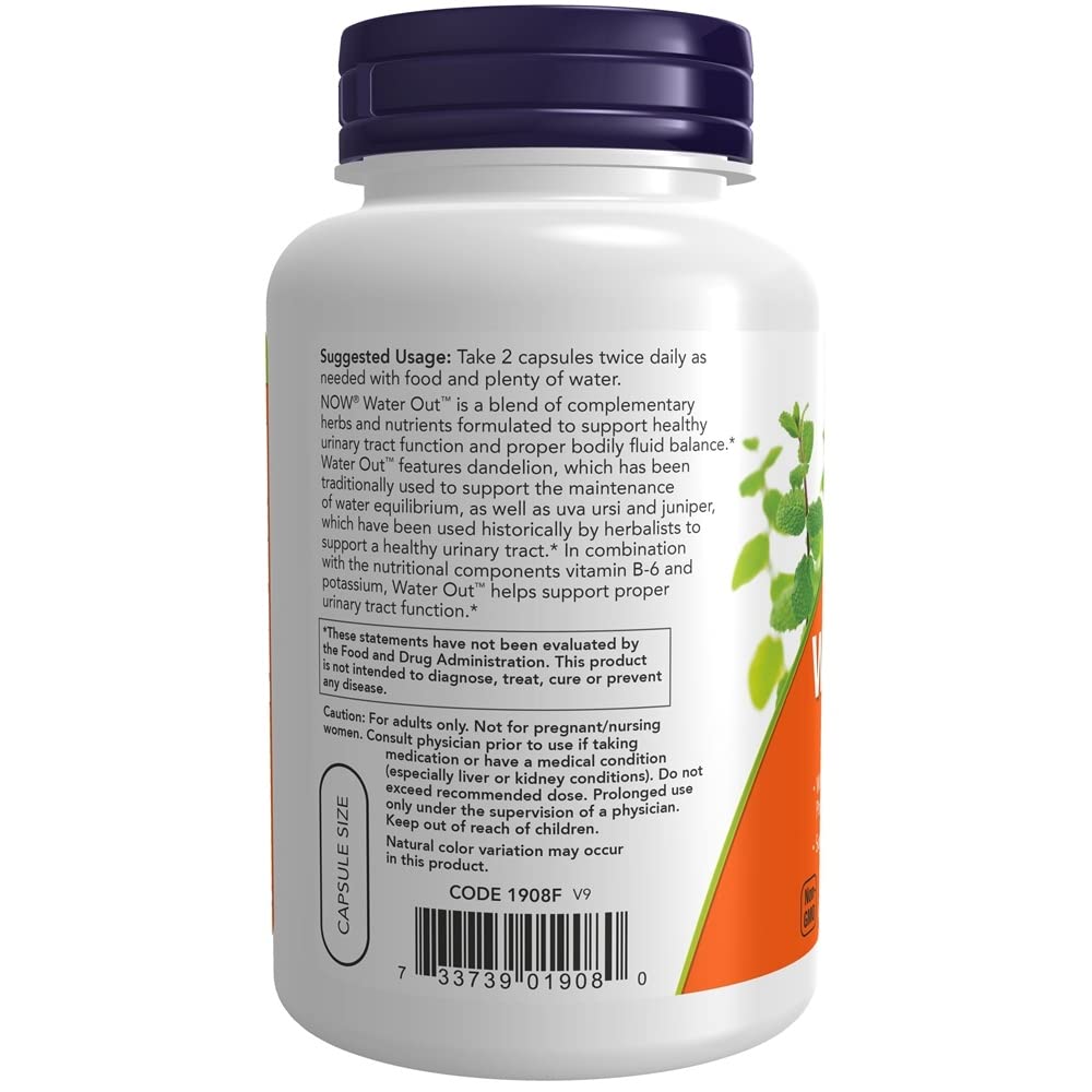 Buy now NOW Foods Water Out - 100 Veg Capsules at indiglob india