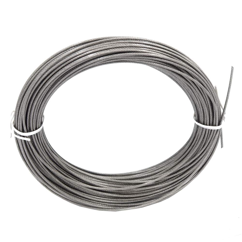Buy now DGOL Coated 100 ft Picture Wire 304 Stainless Steel Rope 1/16 inch (1.5 mm) Photo Hanging Cable,7x7 Standard Core,100 feet,with 10pcs Sleeves Coated 5 128 inch (1 mm) at indiglob india