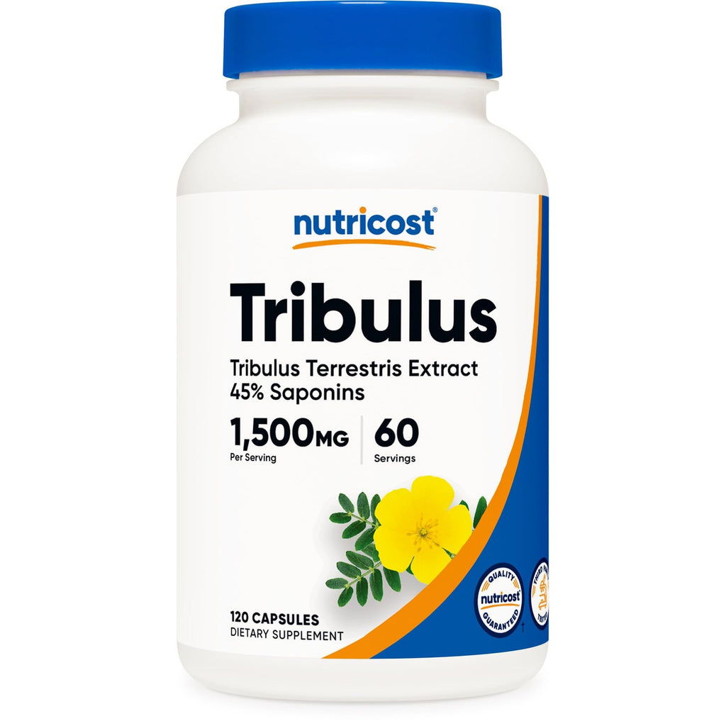 Nutricost Tribulus Terrestris Extract 1500mg, 240 Capsules, 45% Saponins | 120 Servings, Gluten Free, GMO-Free