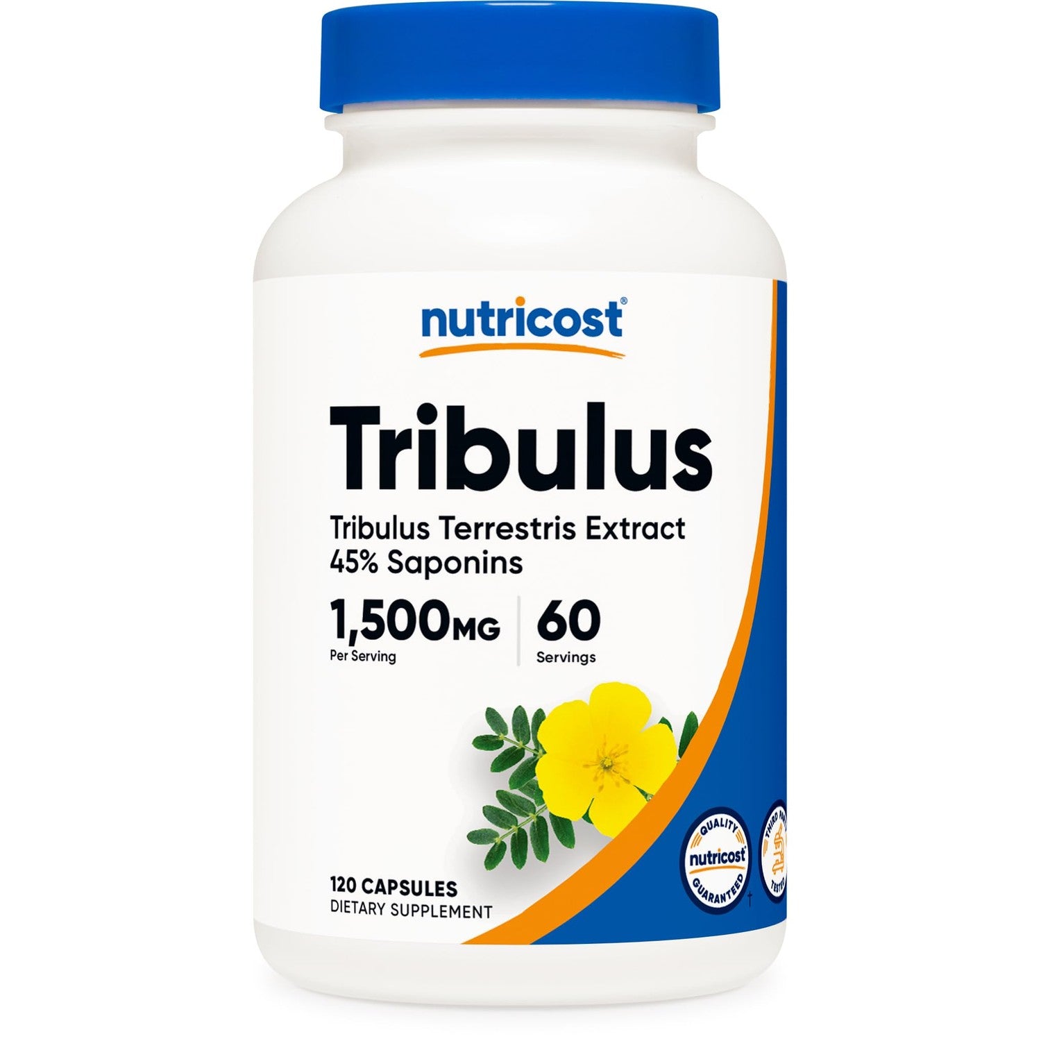 Nutricost Tribulus Terrestris Extract 1500mg, 240 Capsules, 45% Saponins | 120 Servings, Gluten Free, GMO-Free