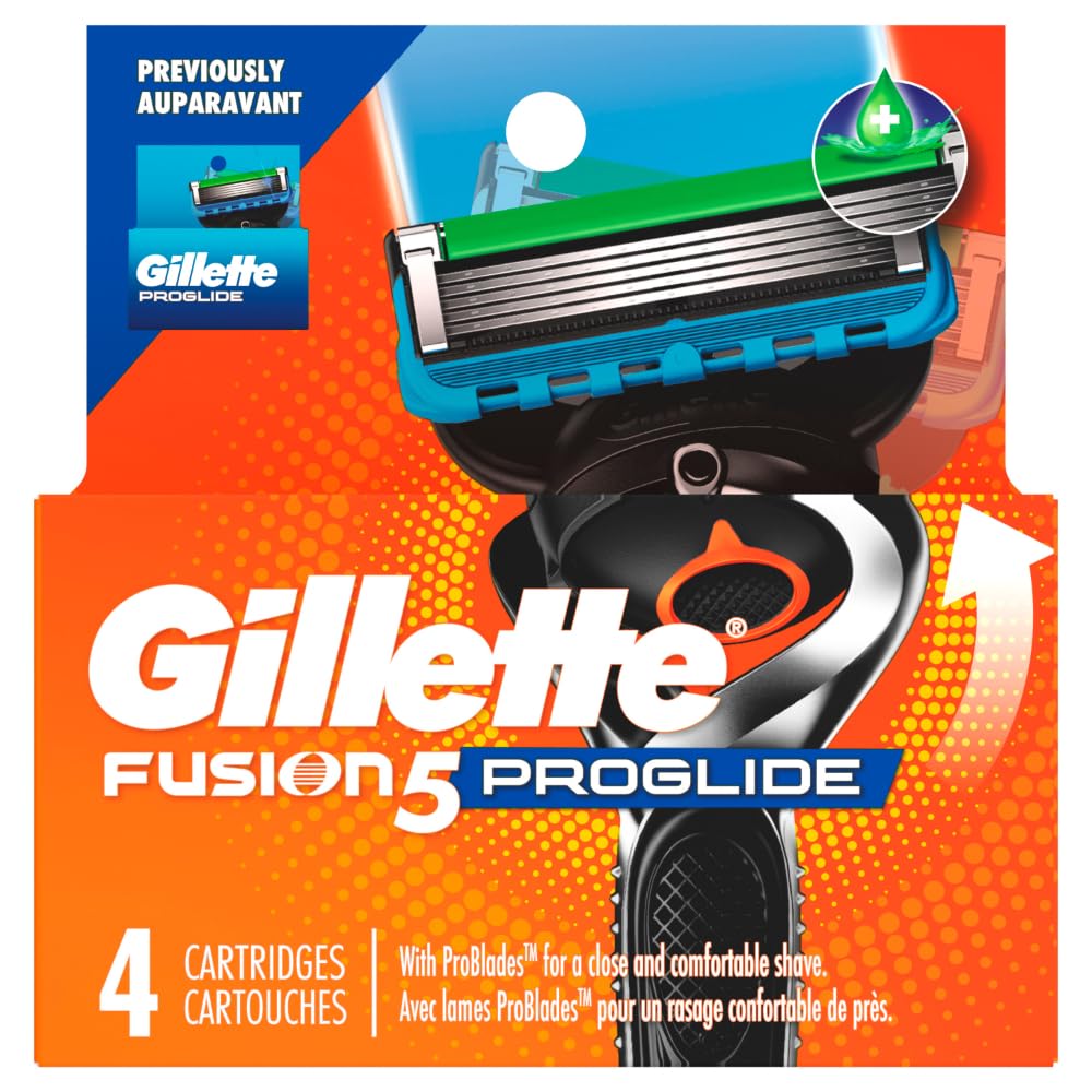 Buy now Gillette ProGlide Razor Refills for Men, 4 Razor Blade Refills at indiglob india