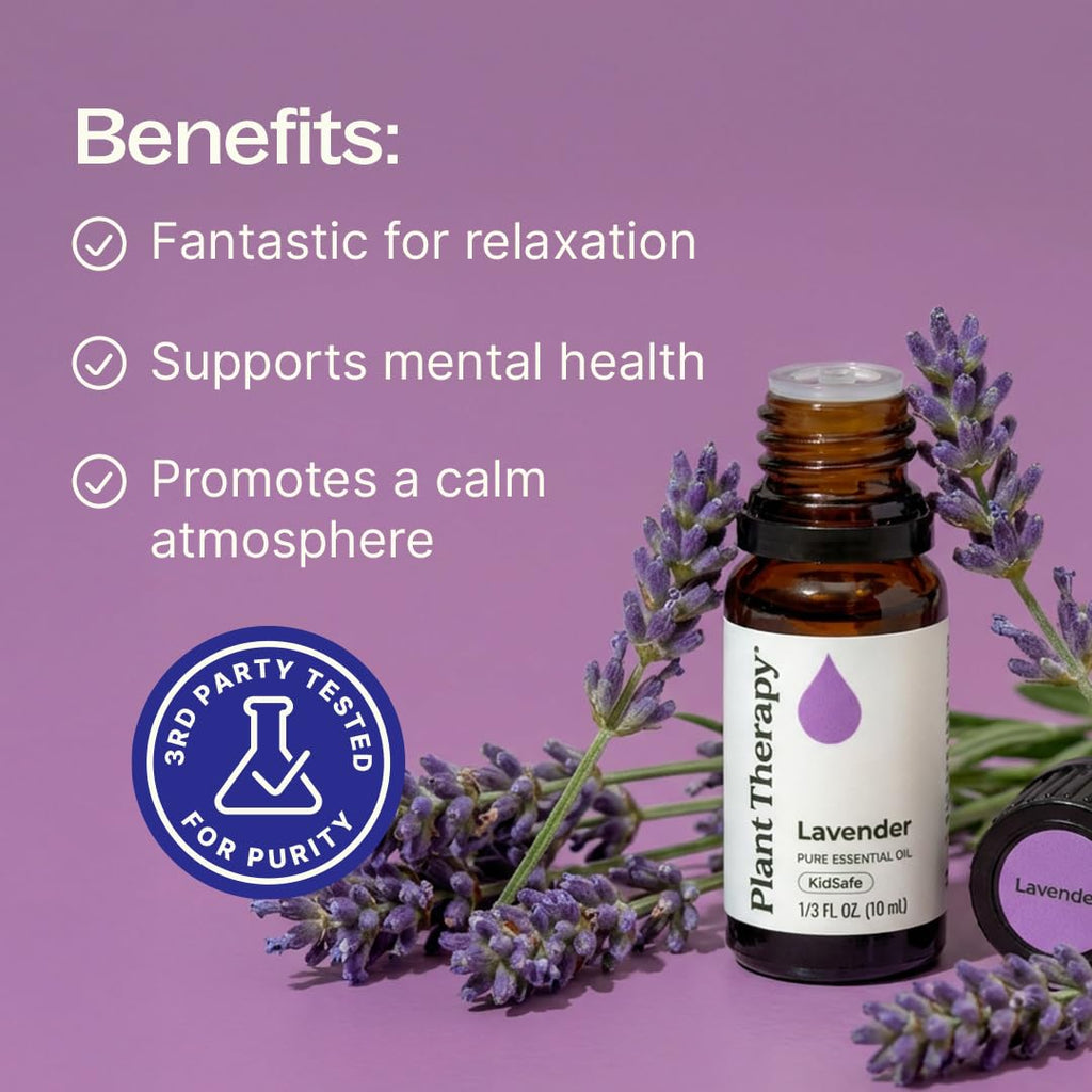 Plant Therapy Lavender Essential Oil 30 mL, Pure & Undiluted Aromatherapy