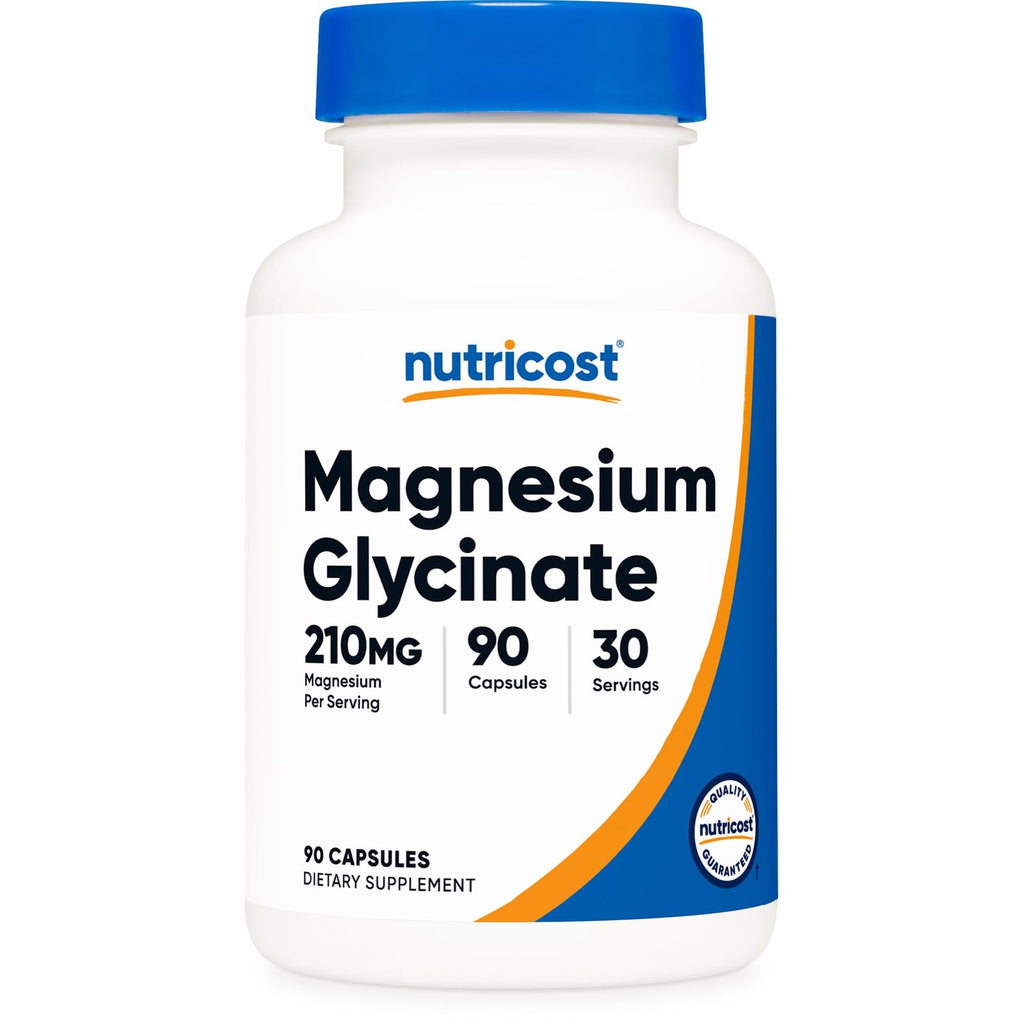 Nutricost Magnesium Glycinate Capsules (210mg) 360 Capsules | Magnesium Glycinate Supplement for Gentle Absorption