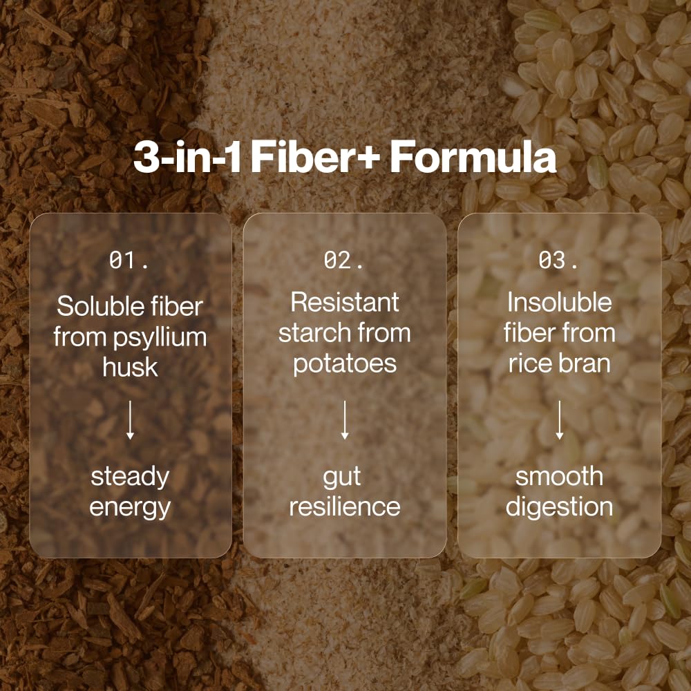 Momentous Fiber+, Psyllium Husk Powder, Multi-Source Blend, Pure Cinnamon | Supports Digestion, Nutrient Absorption, & Gut Health, NSF Certified for Sport, Non-GMO & Gluten-Free (30 Servings)