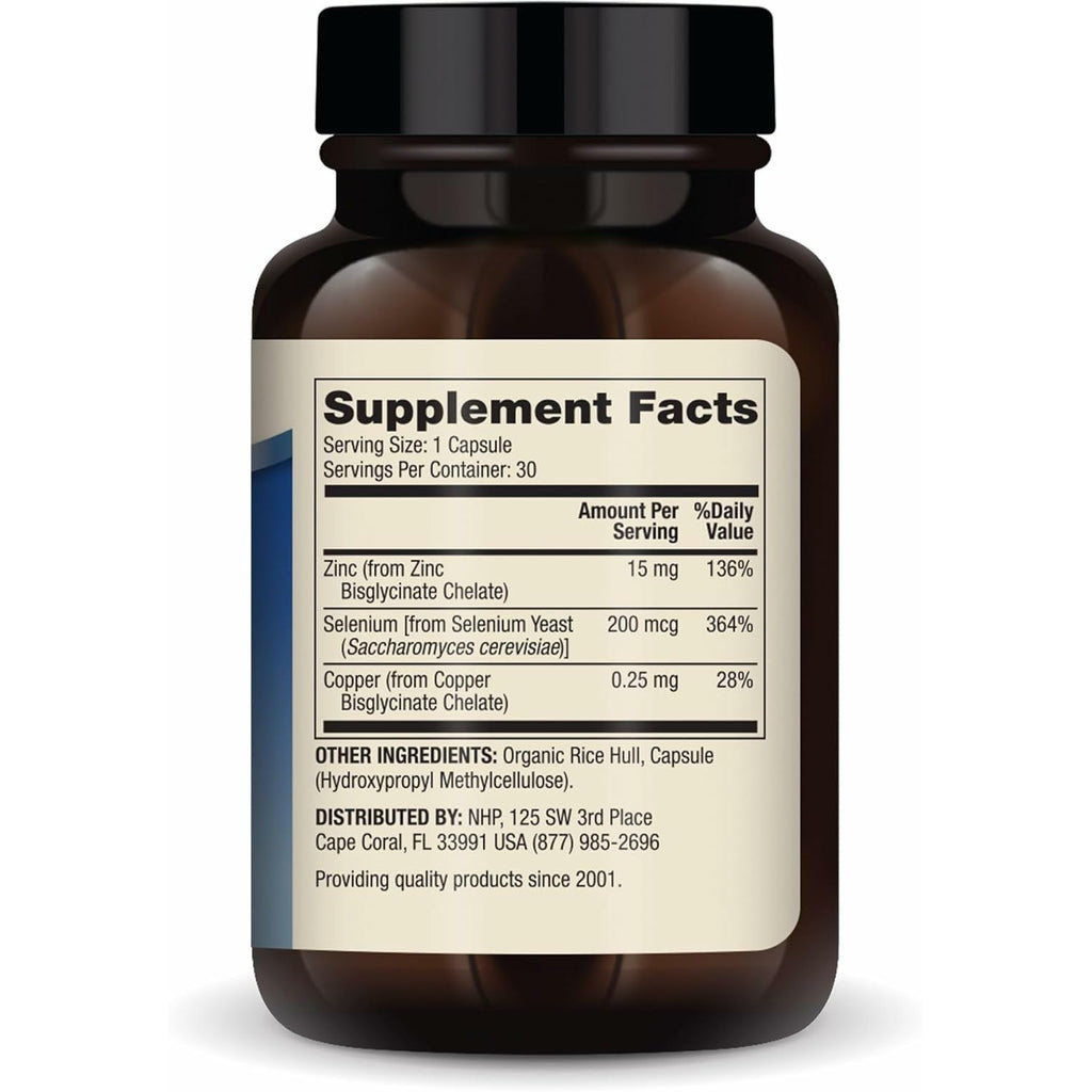 Dr. Mercola Zinc Plus Selenium, Mineral Blend, 30 Capsules (30 Servings) | Supports Immune, Brain, and Respiratory Health, Contains Zinc Glycinate Chelate and Copper, GMO-Free and Gluten-Free