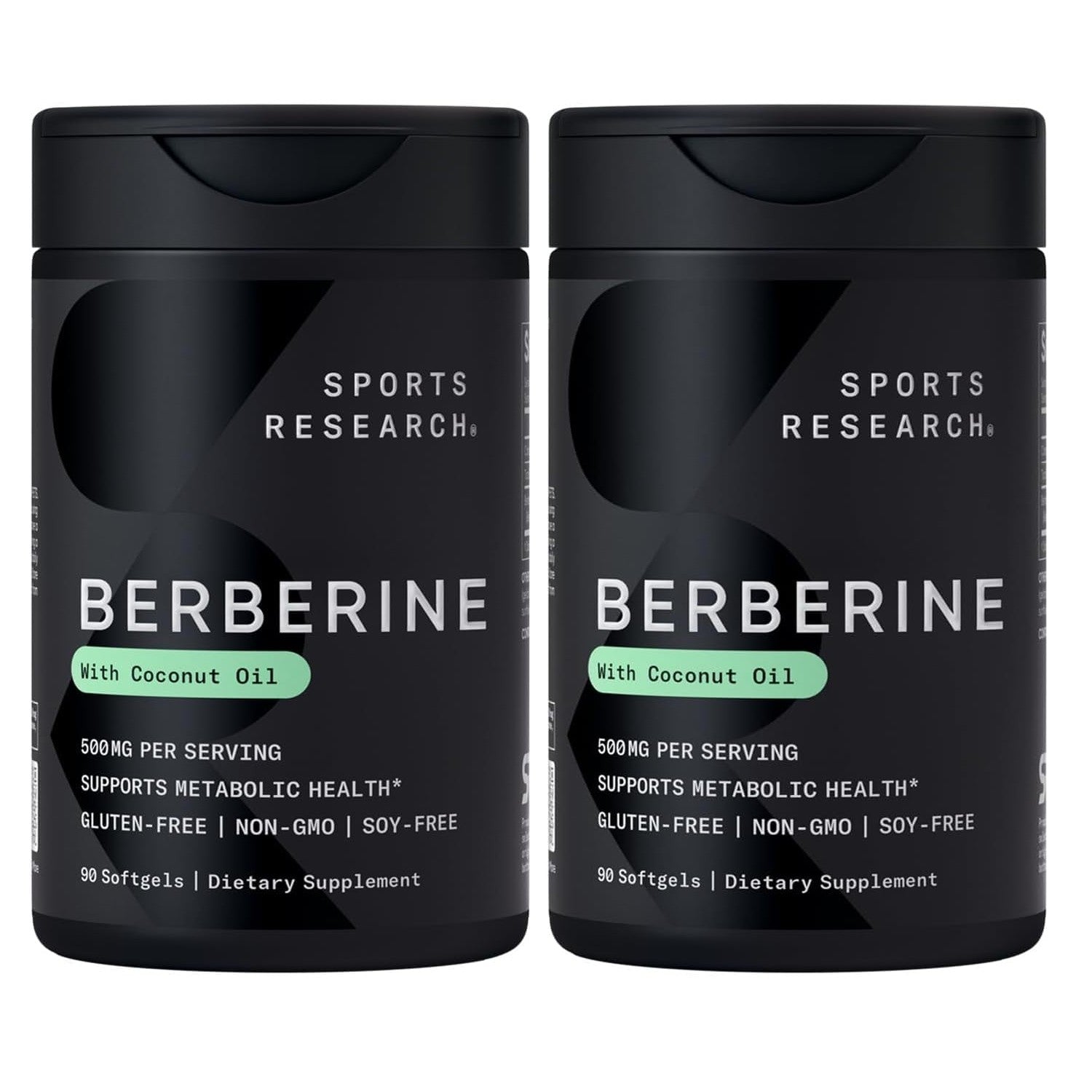 Sports Research® Berberine 1000mg, 60 Veggie Capsules | Herbal Ayurvedic Metabolic Health Support | Vegan Certified, Gluten-Free, Non-GMO - 30 Servings
