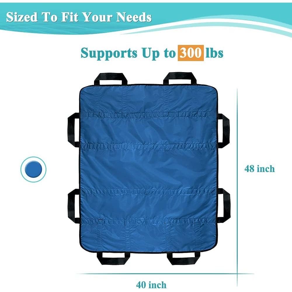 Buy now NEPPT Positioning Bed Pads for Elderly Transfer Sheet Hospital Bed Blanket Bedridden Patient Turning Body Lift Assist Draw Sheets with Handles for Pull, Slide, Repositioning, Transferring (48" X 40") at indiglob india