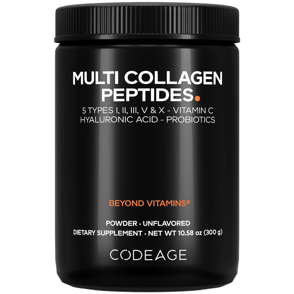 Codeage Multi Collagen Peptides Powder, Probiotics, Vitamin C, 10.58 Oz