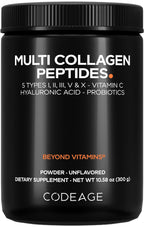 Codeage Multi Collagen Peptides Powder, Probiotics, Vitamin C, 10.58 Oz