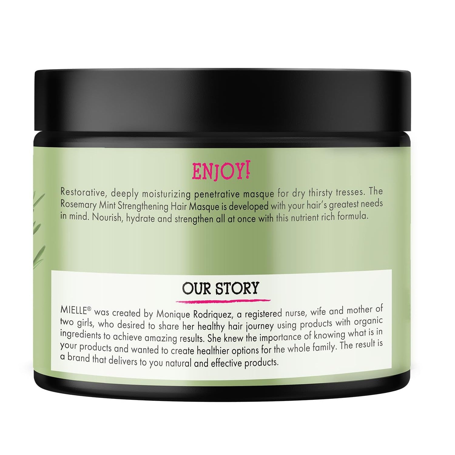 Mielle Organics Rosemary Mint Strengthening Hair Mask, Deep Conditioning Treatment Enriched with Biotin, Honey & Coconut Oil - Helps Encourage Longer, Healthier Strands, 12 Ounce