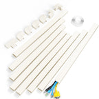 Buy now Yecaye Cord Hider, 113in One-Cord Cable Concealer, Cord Covers for Wires on Wall, Easy Install Cable Management Kit for 2 Small Wires, Cables Raceway Home Office, W0.59in H0.4in, White at indiglob india