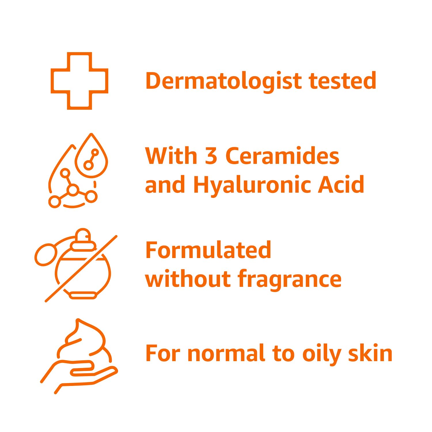 Amazon Basics Foaming Facial Cleanser with Ceramides & Hyaluronic Acid, Gentle Daily Face Wash, Non-Comedogenic, Fragrance-Free, 12 fl oz