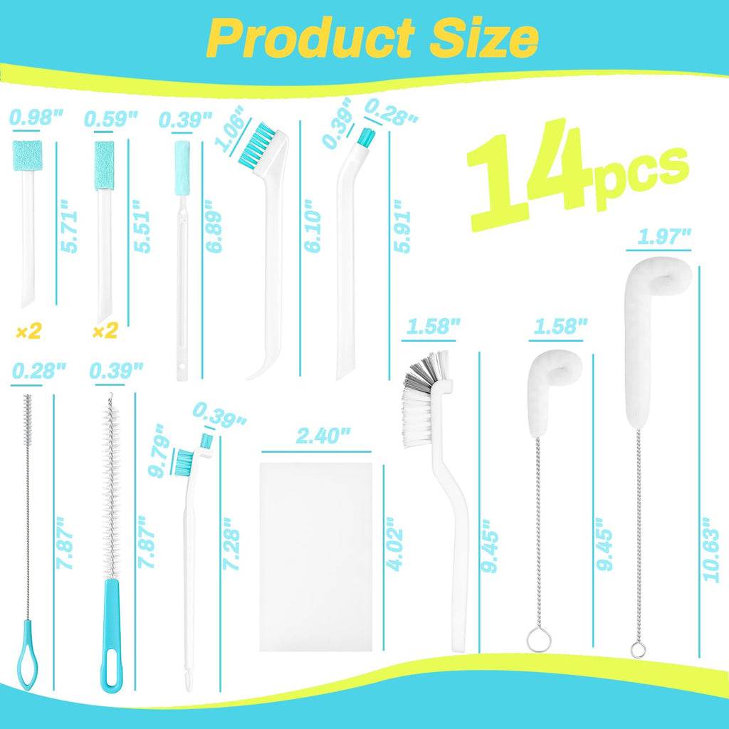Potanro Ice Machine Cleaner Brush Sets,14Pcs Ice Maker Cleaner Tools