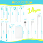 Potanro Ice Machine Cleaner Brush Sets,14Pcs Ice Maker Cleaner Tools