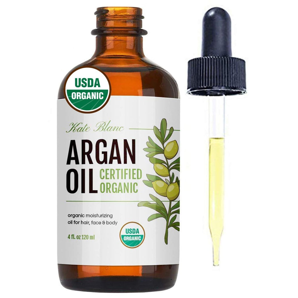 Buy now Kate Blanc Cosmetics Argan Oil for Hair, Face & Skin from Morocco (4oz, USDA Certified Organic, Cold Pressed & 100% Pure, Light) at indiglob india