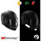 Buy now VFLUO - Kit 4 Retro Reflective Stripes Stickers for Mortorcyle Helmet - Stickers Approved to FR Dimension - High Visibility, 3M™ Technology - Discreet and design - Maximum Grip at indiglob india