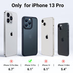 Buy now TORRAS Tough Shockproof for iPhone 13 Pro Case, [Military-Grade Drop Tested] Ultra-Durable Matte Hard PC Back with Soft Silicone Edge Slim Protective for iPhone 13 Pro Phone Case,Translucent Black at indiglob india
