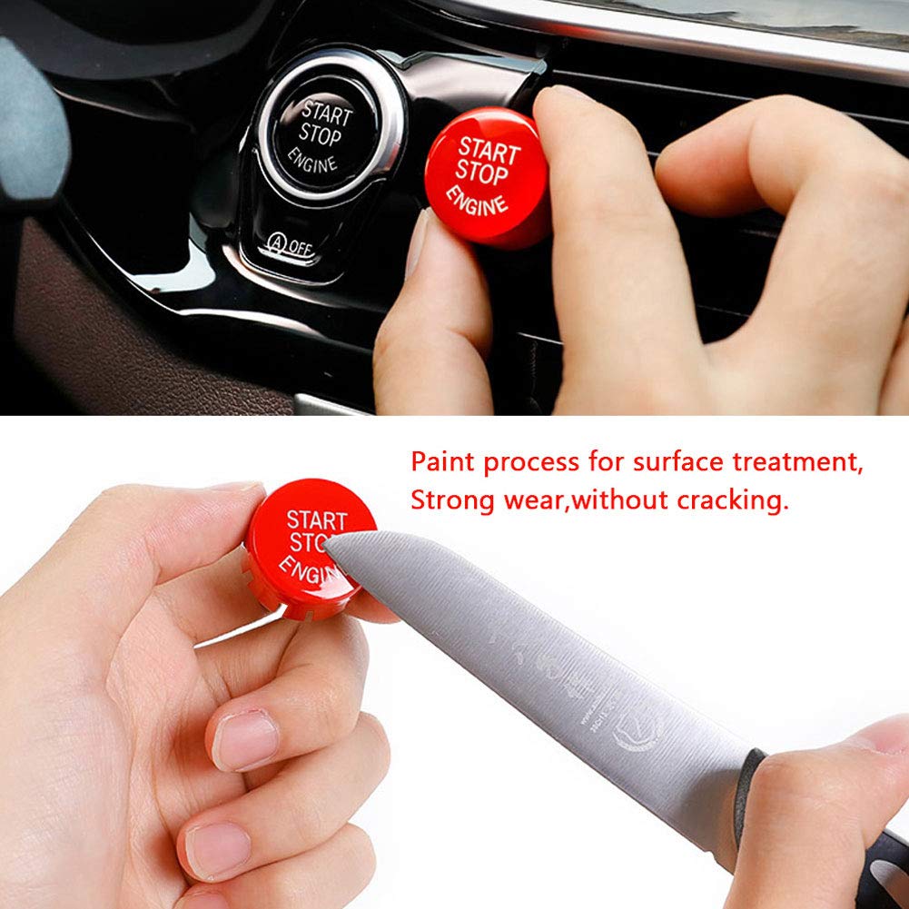 Buy now Jaronx Sports Red Start Stop Engine Switch Button Compatible with BMW,Power Ignition Start Stop Button Replacement(Compatible with BMW 1 2 3 4 5 6 7 X1 X3 X4 X5 X6/F30 F10 F01 F15 G01 G30 G31 G11 G12) at indiglob india