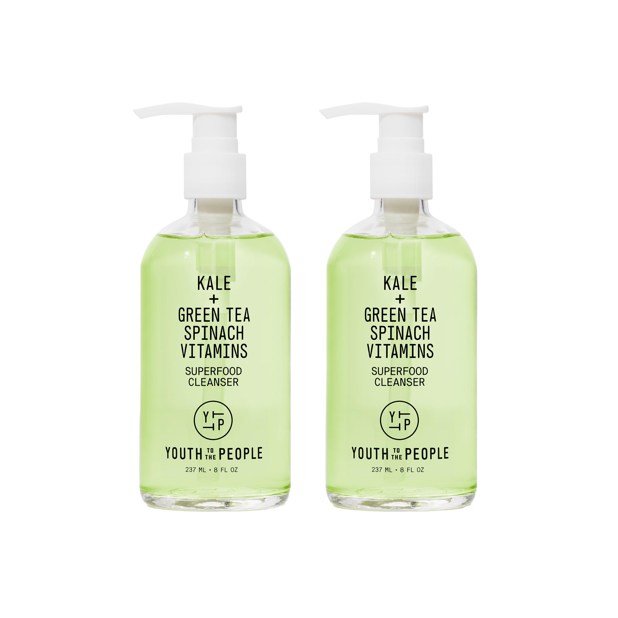 Buy now Youth To The People Superfood Facial Cleanser - Kale + Green Tea Daily Face Wash, Gentle Makeup Remover, with Soothing Antioxidants for Glowing Skin, pH Balance, Clean Pores, Sulfate-free, Refillable 8 Fl Oz (Pack of 2) at indiglob india
