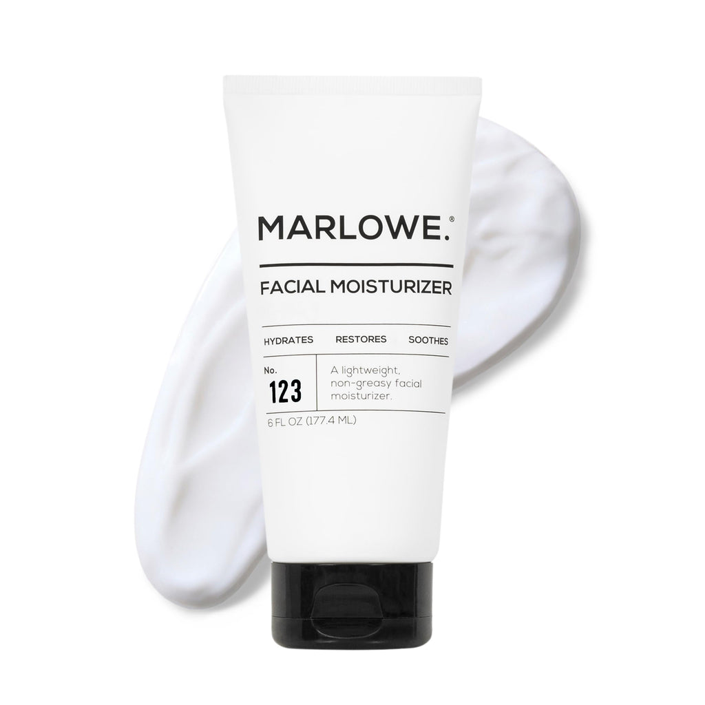 MARLOWE.Men's Travel Kit, Face + Body Essentials, TSA Friendly 3.4 oz Each | Travel Essentials, TSA Friendly Body Wash, Body Lotion, Facial Scrub & Facial Moisturizer