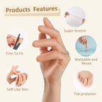 Silicone Finger Cots - Gel Finger Protectors Non Latex, Reusable Fingertip Bandages Covers for Thumb, Cuts, Wounds, First Aid Care, Assorted Sizes