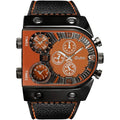 Buy now Oulm Men's Steampunk Skeleton Automatic Mechanical Alloy Stainless Steel Leather Watch CH164 Default at indiglob india