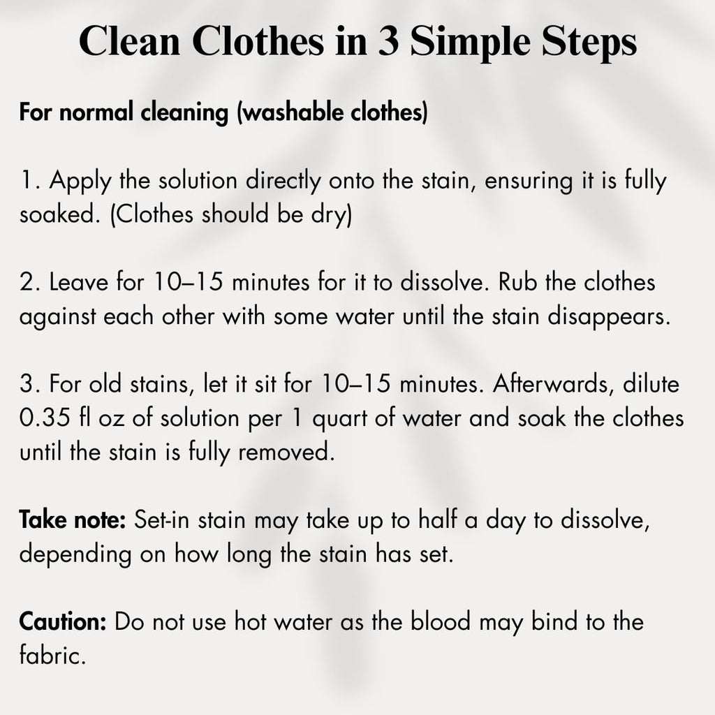 Blood Stain Remover for Clothes (10.14oz)