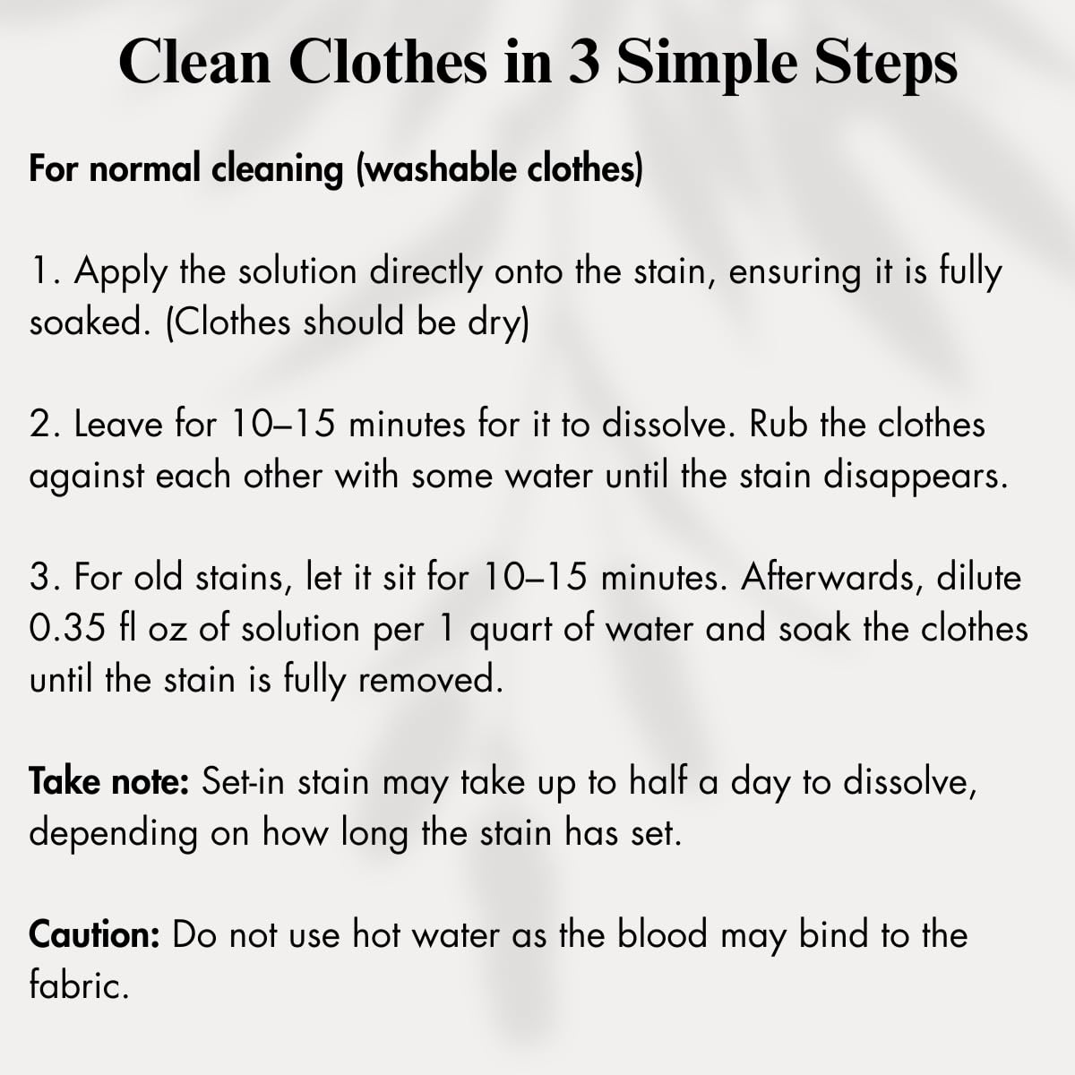Blood Stain Remover for Clothes (10.14oz)