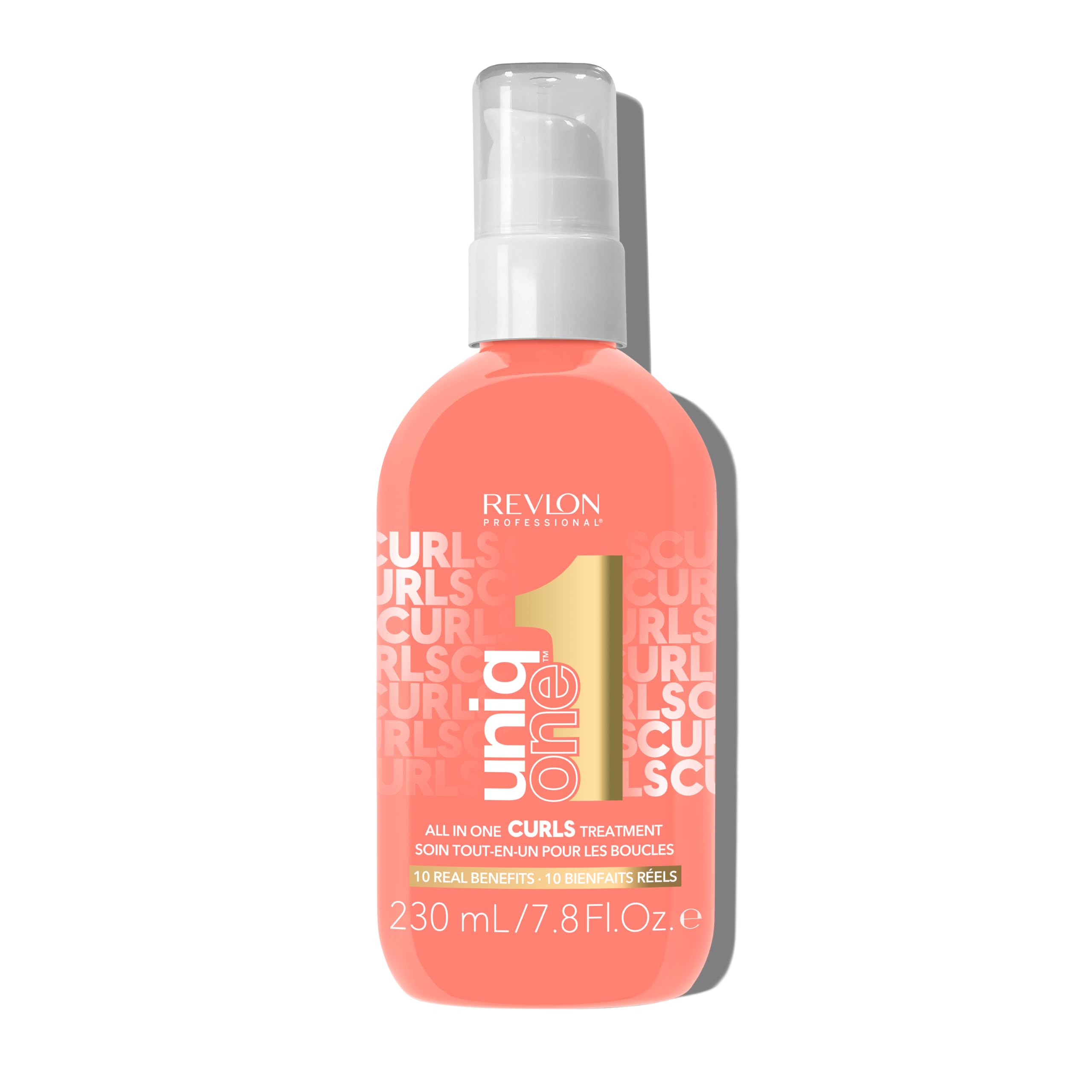 Buy now Revlon Professional UniqOne Curls Treatment, 10-in-1 Leave-In for Curly Hair, 96H Frizz Control, Deep Nourishment & Repair, Curl Definition, Heat Protection, Vegan, 7.8 fl oz at indiglob india