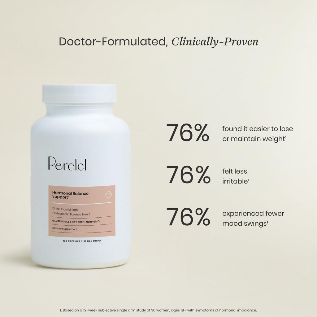 Perelel Womens Hormone Balance, Myo & D-Chiro Inositol & Berberine