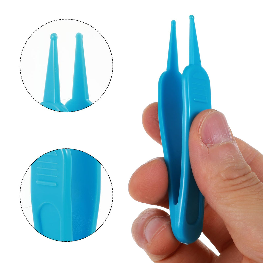 5 Pcs Nose Cleaning Tweezers, 5 Colors Baby Booger Picker with Round Head Effective Nose Picker Baby Ear Noses Navel Cleaner Clip for Babys Care