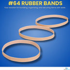 Thick Rubber Bands, Heavy Duty Rubber Bands, Beige, Size 64, 380Pack