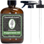 Buy now Peppermint Essential Oil 4 oz. with Huge Glass Bottle, Glass Dropper, and Sprayer. Detailed User's Guide E-Book. Skin Care, Garden Care, and Hair Care. at indiglob india