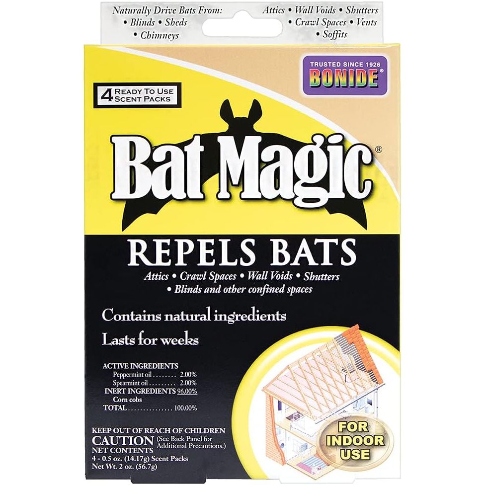 Buy now Bonide Bat Magic Bat Repellent, Pack of 4 Ready-to-Use Peppermint Oil Scent Packs for Long Lasting Indoor Bat Control 4 Count (Pack of 1) at indiglob india