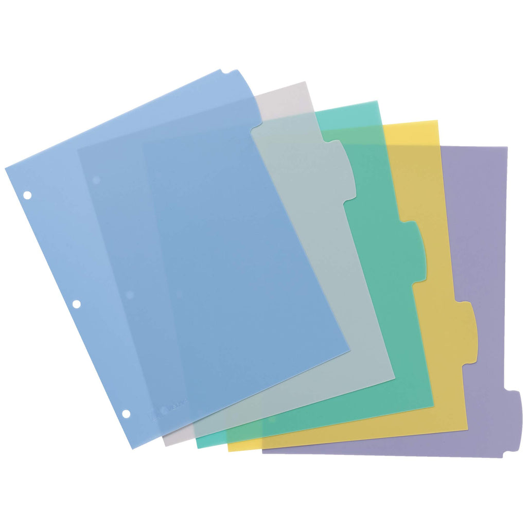Avery Big Tab Write & Erase Plastic Dividers, 5-Tab, Color, 1 Set
