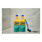 Zep Grout Cleaner and Brightener and Easy to Use Handheld Brush - 32 oz (Case of 2) - ZU104632 - Deep Cleaning Formula Removes Old Stains From Grout