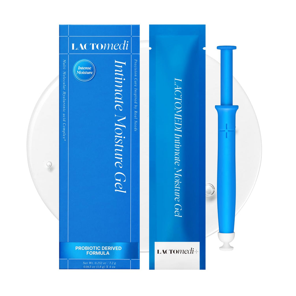 LACTOMEDI Intimate Moisture Gel for Women, Moisture Care & pH Balance Support Gel with Hyaluronic Acid and Lactic Acid, Fragrance-Free, Individually Wrapped Applicators (4 pcs)
