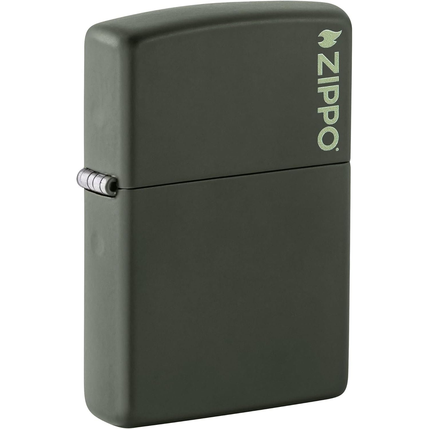 Buy now Zippo 218 Classic Black Matte Pocket Lighter Green Logo at indiglob india