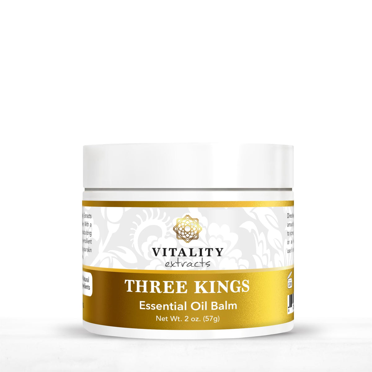 Vitality Extracts Three Kings Balm - 2oz, Frankincense, Myrrh, Sandalwood, Sacred, Ultra-hydration, Relief from Discomfort, Soft Skin