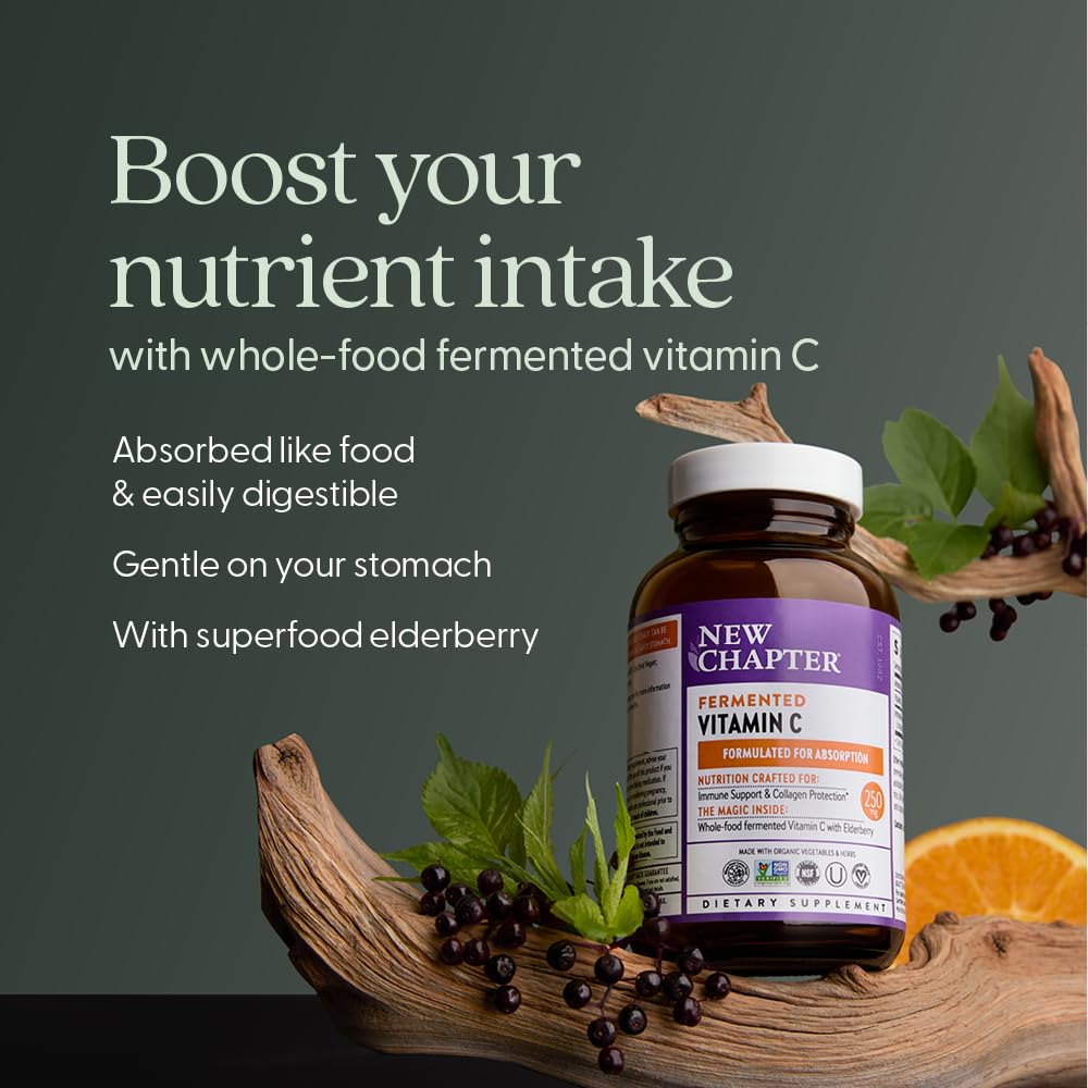 New Chapter Fermented Vitamin C and Elderberry, 60 Count