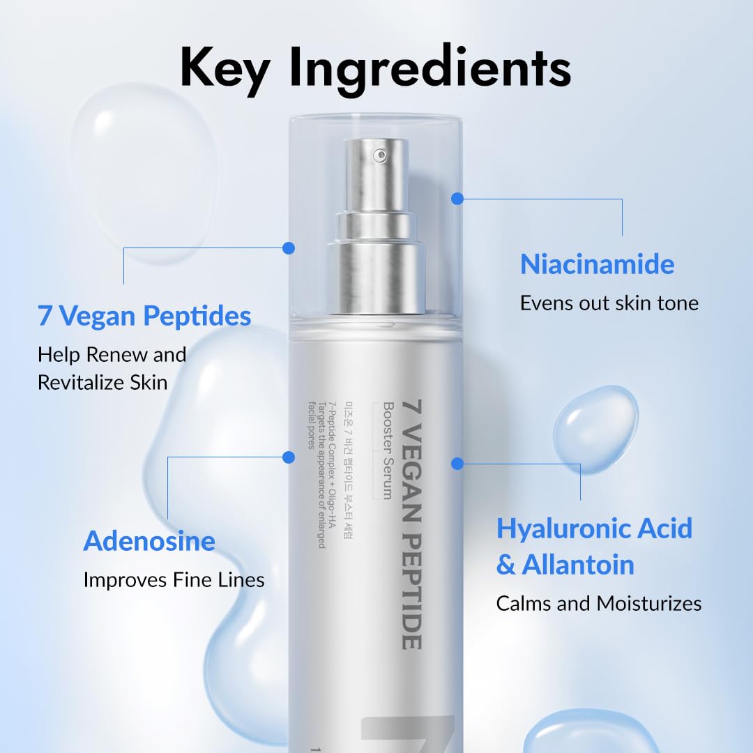 MIZON 7 Vegan Peptide Booster Serum, 5.07 fl oz